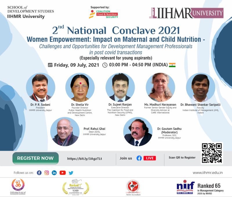 Distinguished speakers in the 2nd National Conclave on Women Empowerment: Impact on Maternal and Child Nutrition