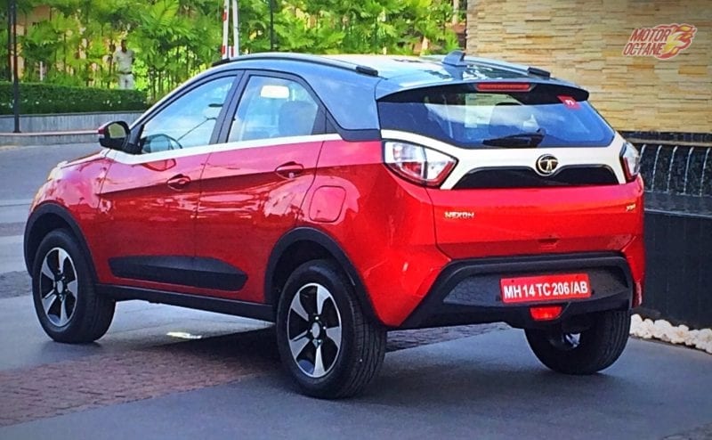 Tata Nexon red rear