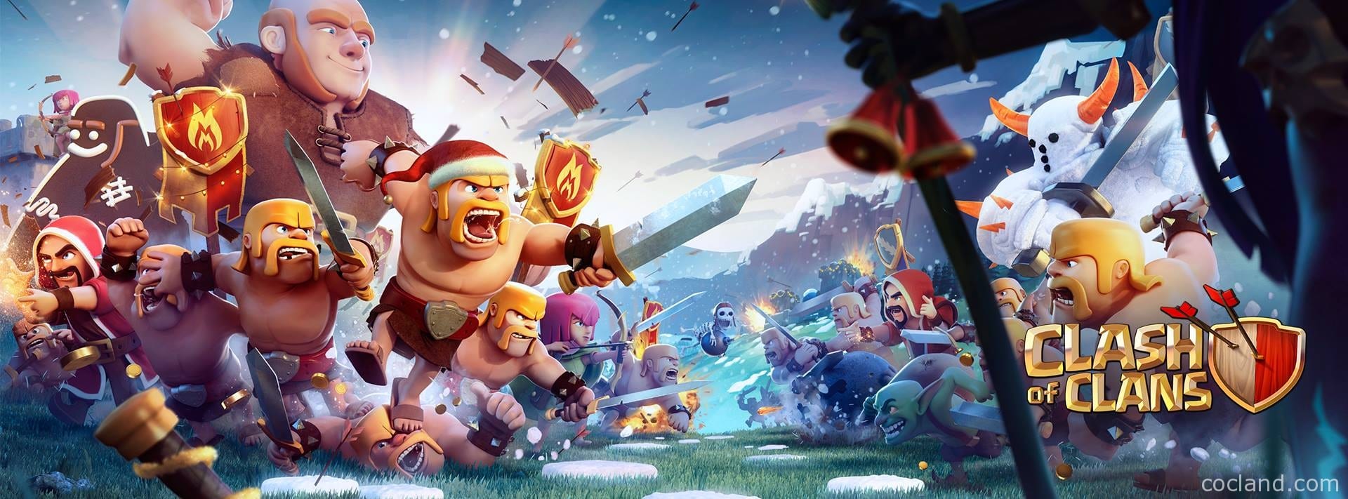 clash of clans xmas wallpaper