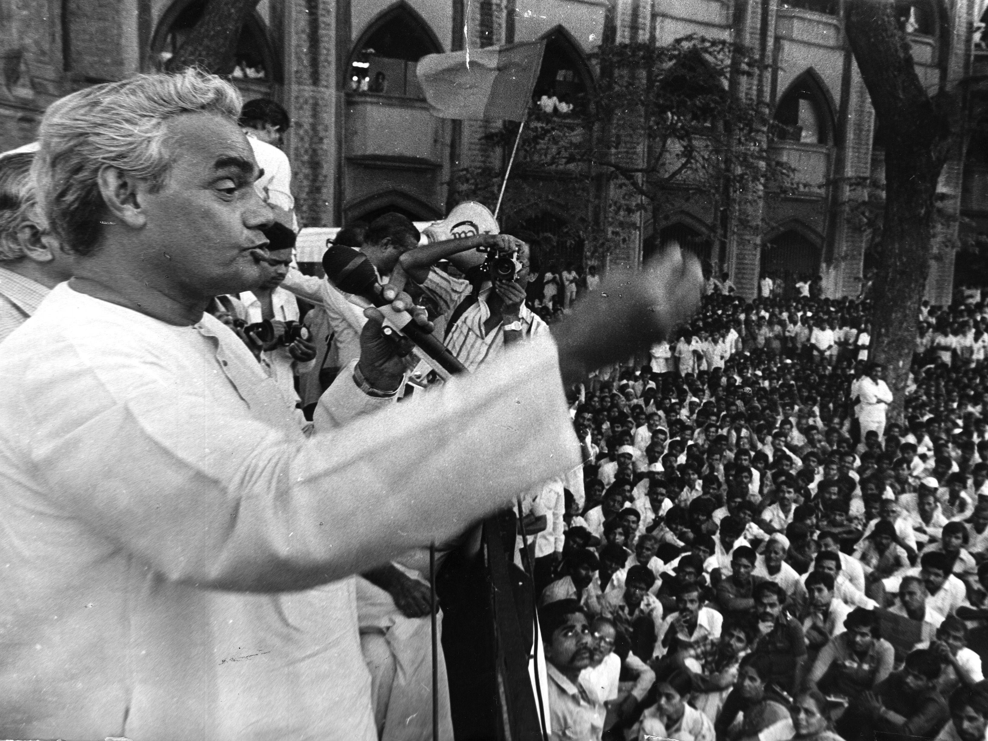BJP leader Atal Bihari Vajpayee