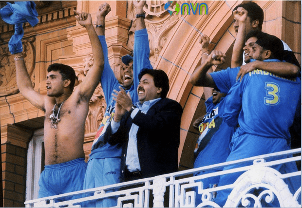 Dada celebrates bare chested !