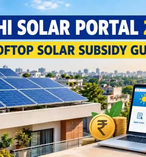 Delhi Solar Portal 2026: How to Apply for Rooftop Solar Subsidy