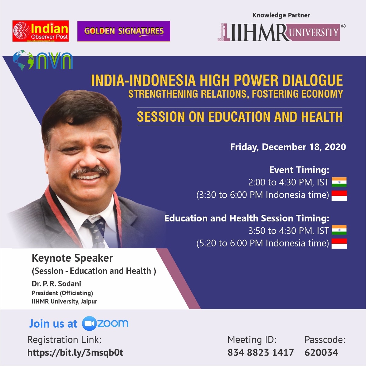 IIHMR University- India Indonesia High Power Dialogue 2020 (1)