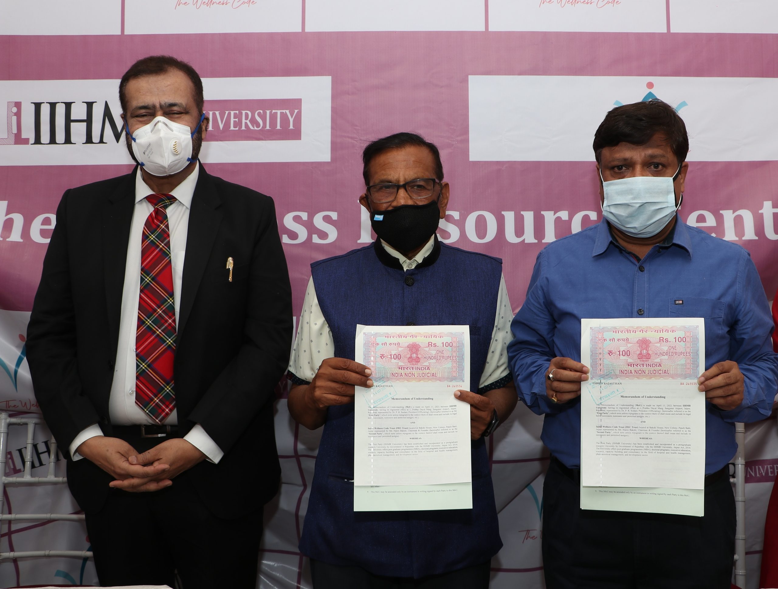 IIHMR University Signs An MoU With Indus Wellness Code Trust