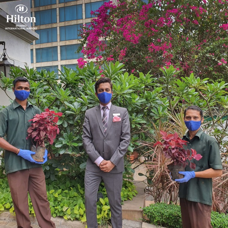Hilton Mumbai International Airport celebrated Earth Week 2021 with a Plantation Drive