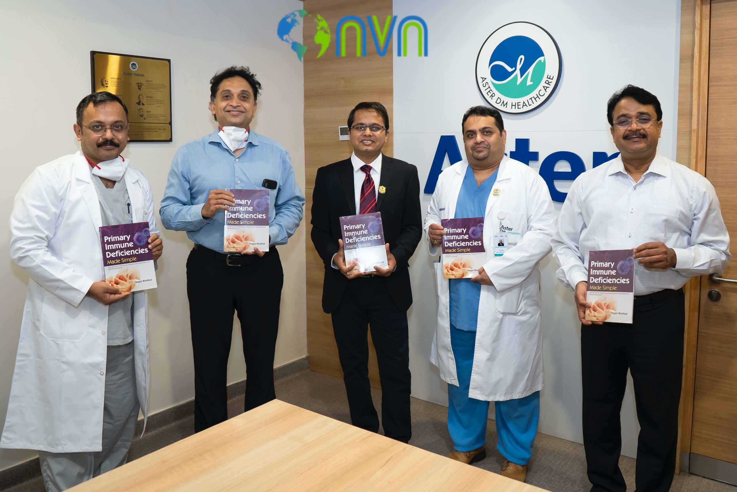 Left to Right Dr. Chetan Ginigeri, Dr. Nitish Shetty, Dr. Sagar Bhattad, Dr. Shugota Chakrabarti, Mr. Ramesh Kumar, Aster CMI Hospital Bangalore