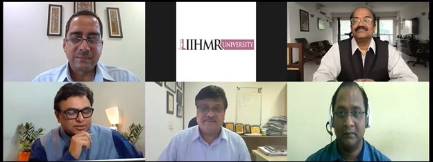 IIHMR University during a talk on Envisioning AatmaNirbhar Bharat - Do Not Compete But Complement