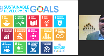 Professor Venu Govindaraju SUNY Distinguished Professor University at Buffalo USA during the session on Sustainable Development Goal