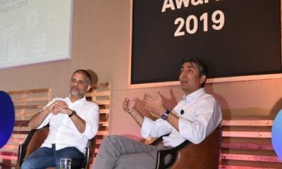 Rishad Premji Chairman Wipro Limited and Anurag Behar Chief Sustainability Officer Wipro Limited in conversation with students at the Wipro earthian awards 2019