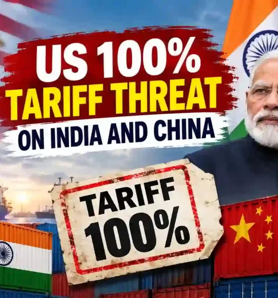 US 100% Tariff Threat on India and China: What Trump’s New Russia Sanctions Law Means