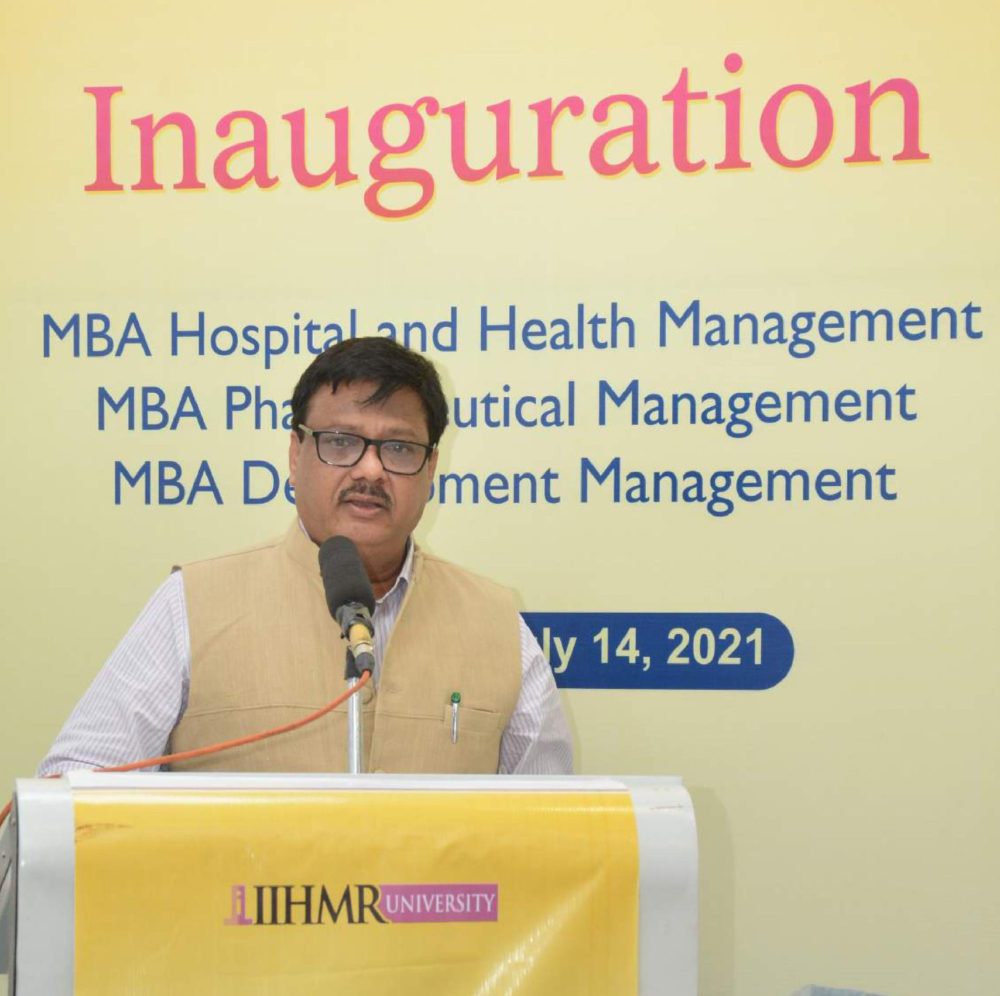 The newly admitted students were addressed by Dr. P.R. Sodani, President, IIHMR University
