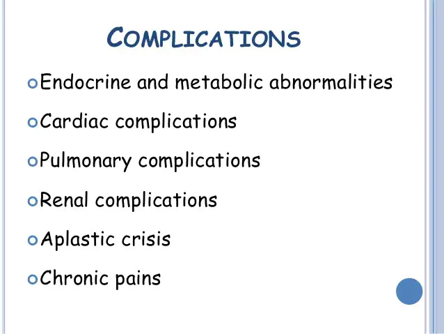 Complications of Thalassemia