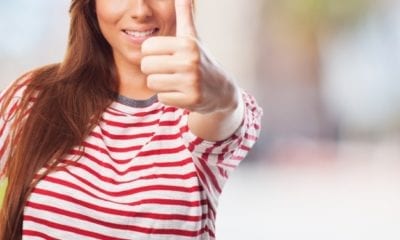 happy woman showing thumb up 1187 5092