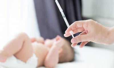 injection and a newborn baby