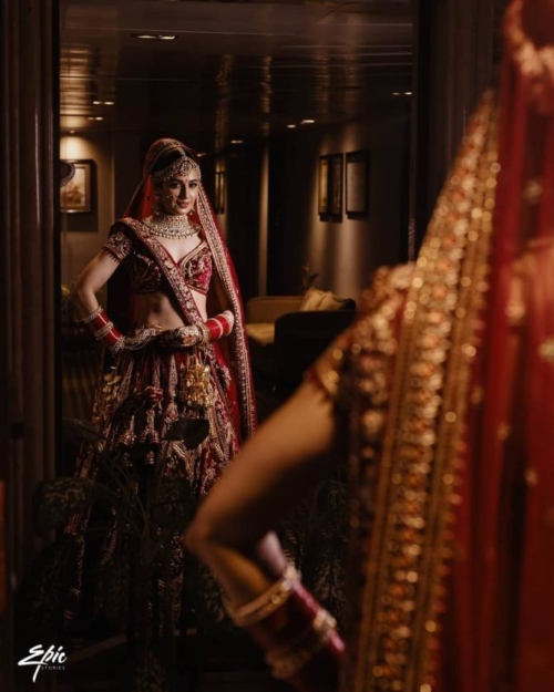 Yuvika Chaudhary in bridal attire
