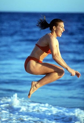 Steffi Graf jumping