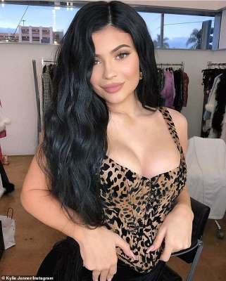 Kylie Jenner in the sexy animal print top.