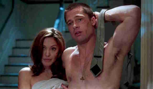 Brad Pitt and Angelina Jolie 