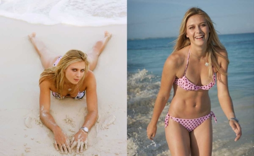 Maria Sharapova at the beach