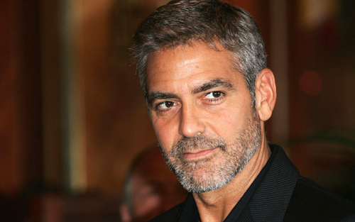 George Clooney salt and pepper look