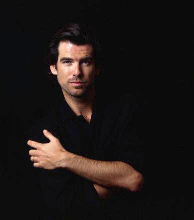 Pierce Brosnan in black