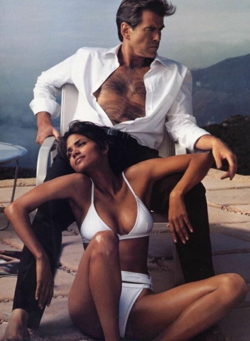 Pierce Brosnan with 007 attitude