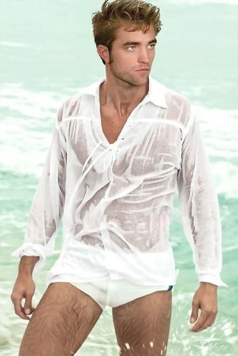 Robert Pattinson wet hot look