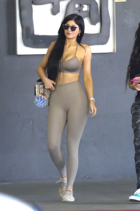 Kylie Jenner ash tights