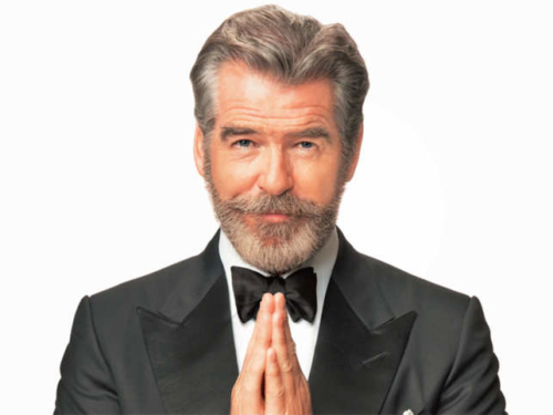Pierce Brosnan endorsing an Indian brand