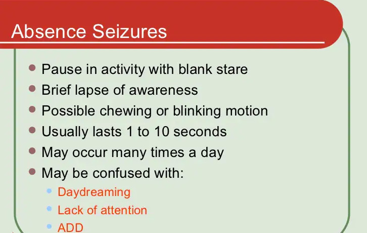 Differentiating between absence seizures and daydreaming 